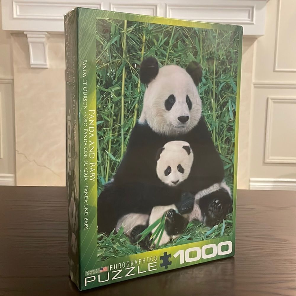 Panda Bear & Baby 1000-Piece Jigsaw Puzzle Set by Eurographics Puzzle Sealed NWT